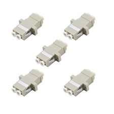 Yienfbev LC to LC Duplex Multimode Fiber Adapter, Beige 5 Pack picture