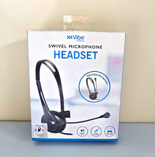 Vibe e-ssential Swivel Microphone Headset 3.5mm Single, Adjustable Boom, Black picture