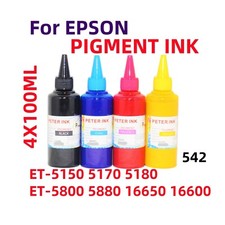 4X100ML Premium Pigment refill 542 ink ET 5150 5170 5180 5800 5880 16650 16600 picture