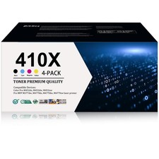 410X HIGH-YIELD TONER CARTRIDGES BLACK MAGENTA YELLOW 4PACK CYAN CF410X CF412X picture