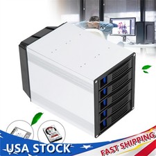 5 bays SATA SAS D Drive Bay Hard Drive Disk Case Enclosure 2.5