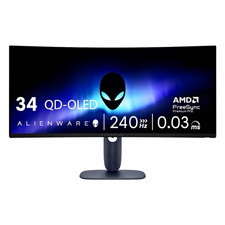 Alienware 34in Curved QD-OLED Gaming Monitor 3440x1440 240Hz 0.03ms picture