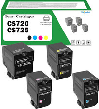 Toner Cartridge for Lexmark 74C10K0/74C10C0/74C10M0/74C10Y0 CS720, CS725 & CX725 picture