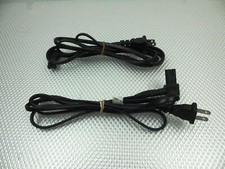 Lot of 2 - 6 Ft 2-prong AC Power Cord Right Angled Laptops & Printer Volex VAC7A picture