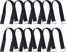 12 Pcs 18x1 Inch Adjustable Hook and Loop Fastening Nylon Strap with Buckle picture