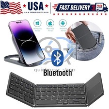 Mini Foldable Wireless Bluetooth Keyboard with Touchpad for PC Smartphone Table picture