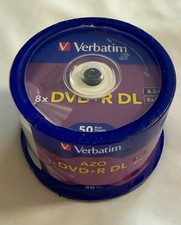 50 Verbatim Azo 8X DVD&R DL Dual Double Layer 8.5GB Logo Branded Spindle 97000 picture