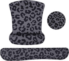 Wrist Rest Support for Mouse Pad&Keyboard Set, Leopard Grain Ergonomic Mousepad& picture