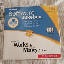 Microsoft Works 7.0 and Money 2004 CD-ROM Software Disk With Key picture