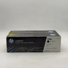 HP 128A CE320AD Black Original LaserJet Toner Cartridge 2-Pack Sealed New picture