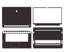 KH Special Laptop Leather Skin Stickers Fit Alienware M17 R5 (2022)  picture