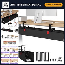 36-Inch No Drill Under Desk Cable Management Tray - Easy Install, Tidy Cables picture