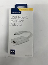 Insignia USB Type-C to HDMI Adapter 4K/UHD White Video Converter #467 Z65/412 picture