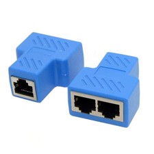 2 Pack RJ45 Splitter Adapter Cat6 RJ45 8P8C Socket 1 to 2 Coupler Ethernet Ne... picture