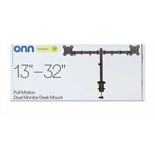 NIB onn Full Motion Dual Monitor Desk Mount 13”-32” VESA Adjustable picture