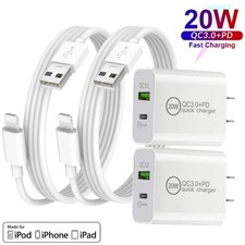 Fast Charger QC PD 20W Power Adapter Cube USB Cord For iPhone 14 13 12 11 8 Lot picture