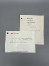 Rare 1991 APPLE Computer Paperwork Product Info Packing List Apple IIe picture