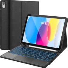Detachable Keyboard Case for iPad 11th A16 10th Gen Trackpad Pencil Holder picture