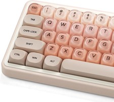 132 PCS Jelly Pink PBT Keycaps Foundation MOA Profile Cute Custom MX picture