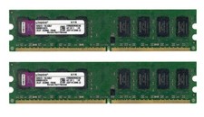 KINGSTON 4GB 2x2GB DDR2 PC2-6400 800MHz KVR800D2N5K2/4G 9905316-194.A00LF picture
