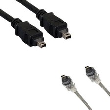 3-15Ft 4 to 4 Pin IEEE-1394a IEEE1394 FIREWIRE 400 Mbps iLINK CABLE PC MAC DV AV picture