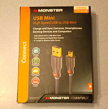 Monster Essentials High Speed Gold-Plated USB-A to Mini USB Cable 1.5 ft Gray picture