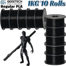 10PCS GEEETECH Regular PLA Black 3D Printer Filament 1.75MM 1KG/Roll Consumables picture