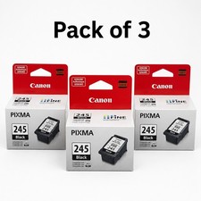 3 Pack Genuine Canon PG-245 Black Ink Cartridges PIXMA 245 OEM New Sealed picture