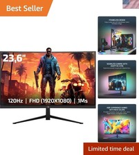 Immersive 23.6 Inch FHD Curved Monitor - 120Hz Refresh, 1ms Response, FreeSync picture