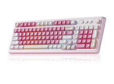 AULA S99 Tri-Mode Wireless Gaming Keyboard Pink Bluetooth 2.4GHz USB-C 99-Key picture