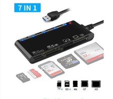 Memory Card Reader 7-IN-1 USB 3.0 High-Speed Adapter for Micro SD SDXC CF SDHC picture