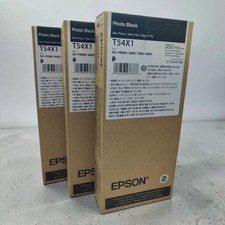 3x Epson T54X1 For SC-P9000  Photo Black Ink Cartridge Expires 5/2027 Genuine picture