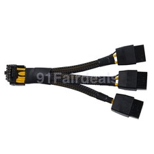 3×8Pin to 12VHPWR Mini 16Pin Down Angle GPU Power Cable RTX4090 RTX4080 Adapter picture