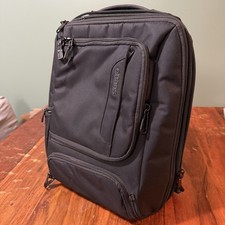 eBags Professional Slim Junior Laptop Backpack Solid Black EUC Trolley Pass Thru picture