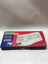 Micro Innovations AT Keyboard KB-7903 Ergonomic 5pin DIN Connector UNTESTED - DW picture
