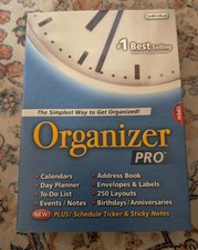 Organizer Pro Individual Software Brand New Sealed Vintage Pc Plus Schedule picture