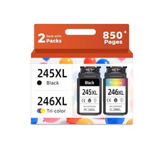PG-245XL CL-246XL Ink Cartridge for Canon 245XL 246XL 2 Pack Black & Color picture