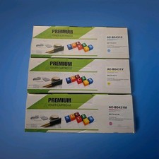 3pk Premium Toner Cartridges AC-B0431 C, Y, & M.  For BR-TN-431 C, Y, M  picture