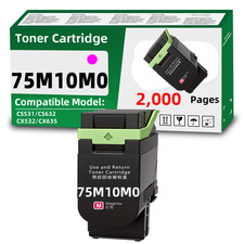 75M10M0 Magenta Toner Cartridge Compatible for Lexmark CS531 CS632 CX532 CX635 picture