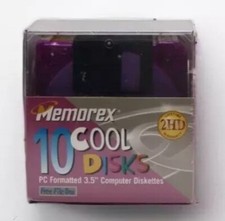 Memorex 10 Cool Disks PC Formatted 3.5