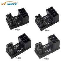 New GPU PCIE 6 pin 8 Pin Female to Male 180° Angle Connector Power Adapter Board picture