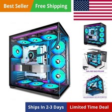 F600 PC Case - Pre-Installed 7 PWM ARGB Fan, ATX Mid-Tower Gaming PC Case, 27... picture