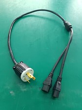 1x NEMA L6-30P to Dual C13 Y Splitter Power Cord 12AWG For S19 S19K S19J 4 ft picture