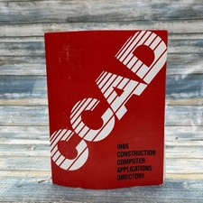 CCAD 1985 Construction Computer Applications Directory Vintage Tech Book Catalog picture