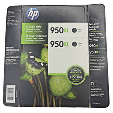 Genuine HP 950XL High Yield 2 Pack Black July 2018 New Sealed picture