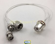UHF Female Bulkhead SO239 to 1X Male PL259 2X BNC MALE Combiner RG178 RF CABLE picture
