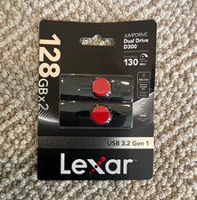 Lexar JumpDrive Dual Drive D300 128GB USB 3.2 Gen 1 USB-A/USB-C Encrypted picture