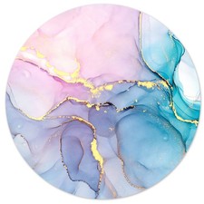 HEVITDA Mouse Pad, Pink Blue Marble, 7.87x7.87 Inch picture