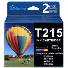 T215 Ink 2PK BK/Tricolor with chip Compatible for Workforce WF-110 WF-100EC-C110 picture