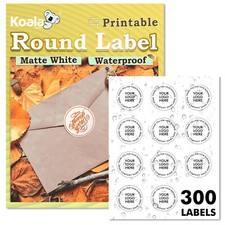 300 Koala Round Label 2 inch Waterproof Printable Cirle Labels for Inkjet Laser picture